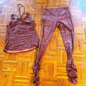 Prana hemp yoga leggings and tank top set